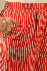 Advika Crimson Abstract Suit Set