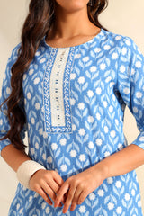 Inara Cerulean Floral Suit Set