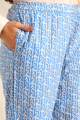 Inara Cerulean Floral Suit Set