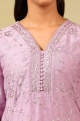 Meher Lavender Sequin Suit Set