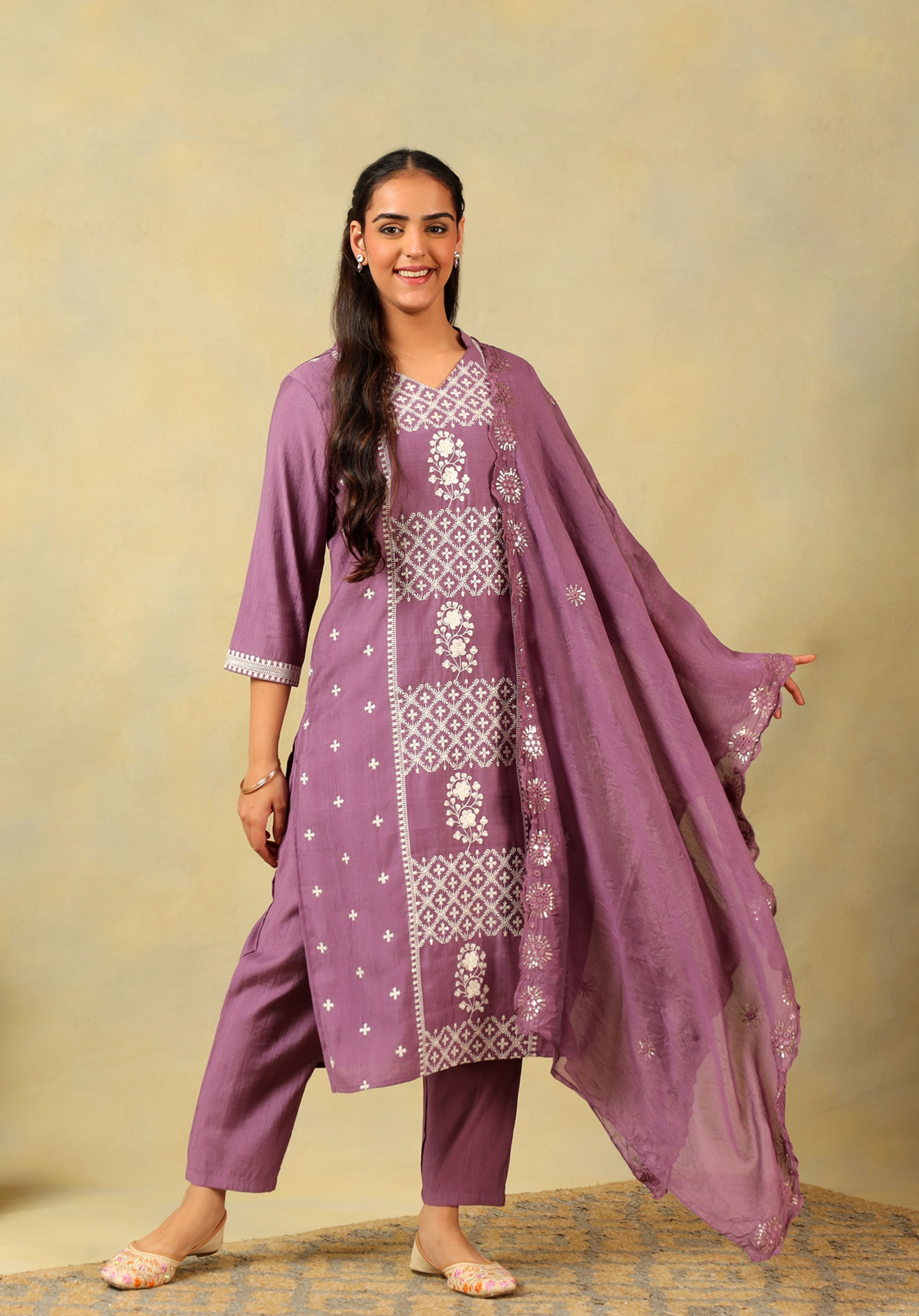 Lavanya Mauve Suit Set