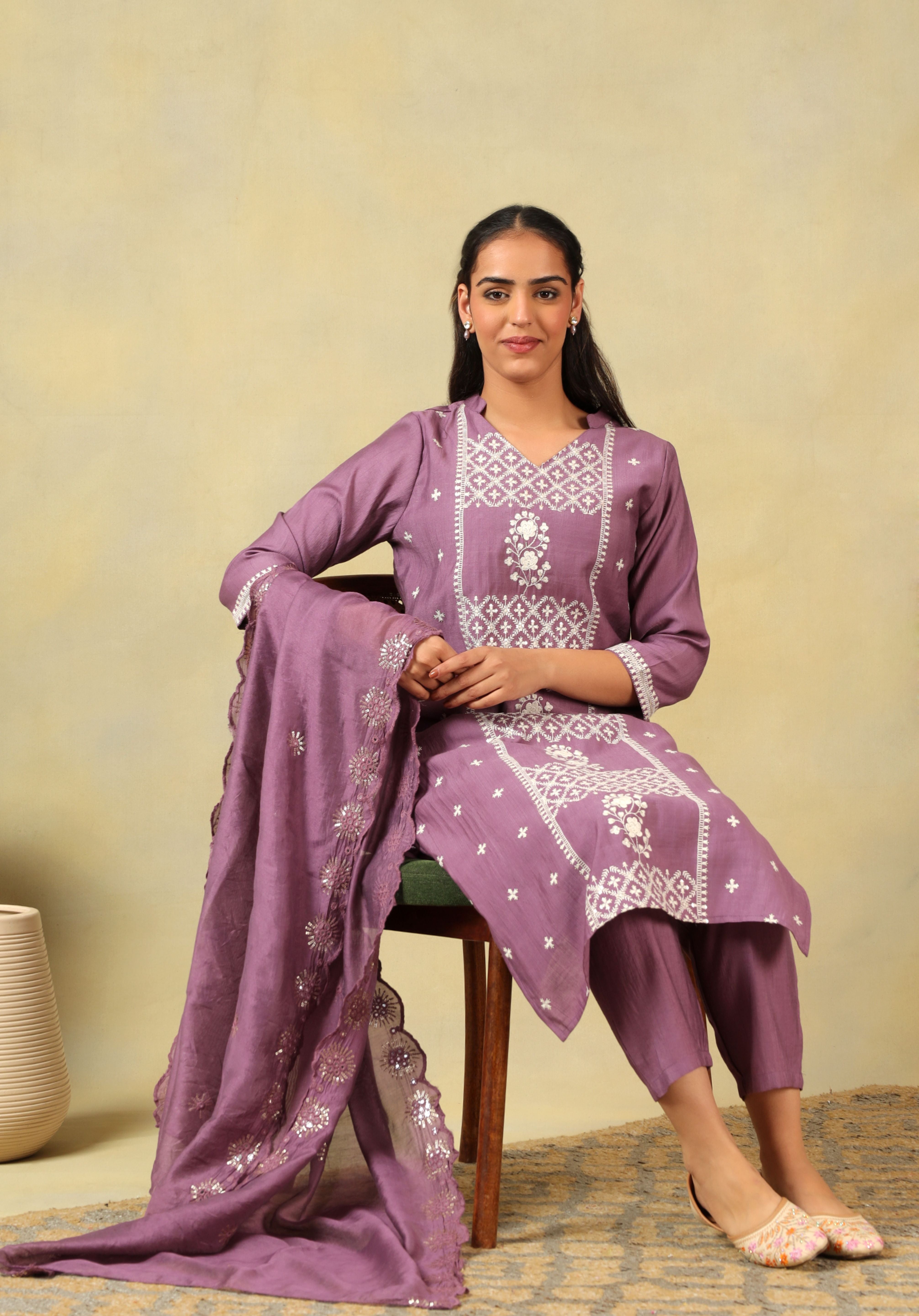 Lavanya Mauve Suit Set