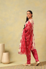 Saanvi Monochrome Geometric Block Print Suit Set