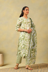 Navya Olive Foliage Suit Set