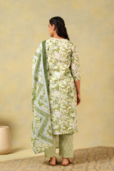 Navya Olive Foliage Suit Set