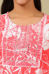 Zoya Lush Floral Anarkali Suit Set