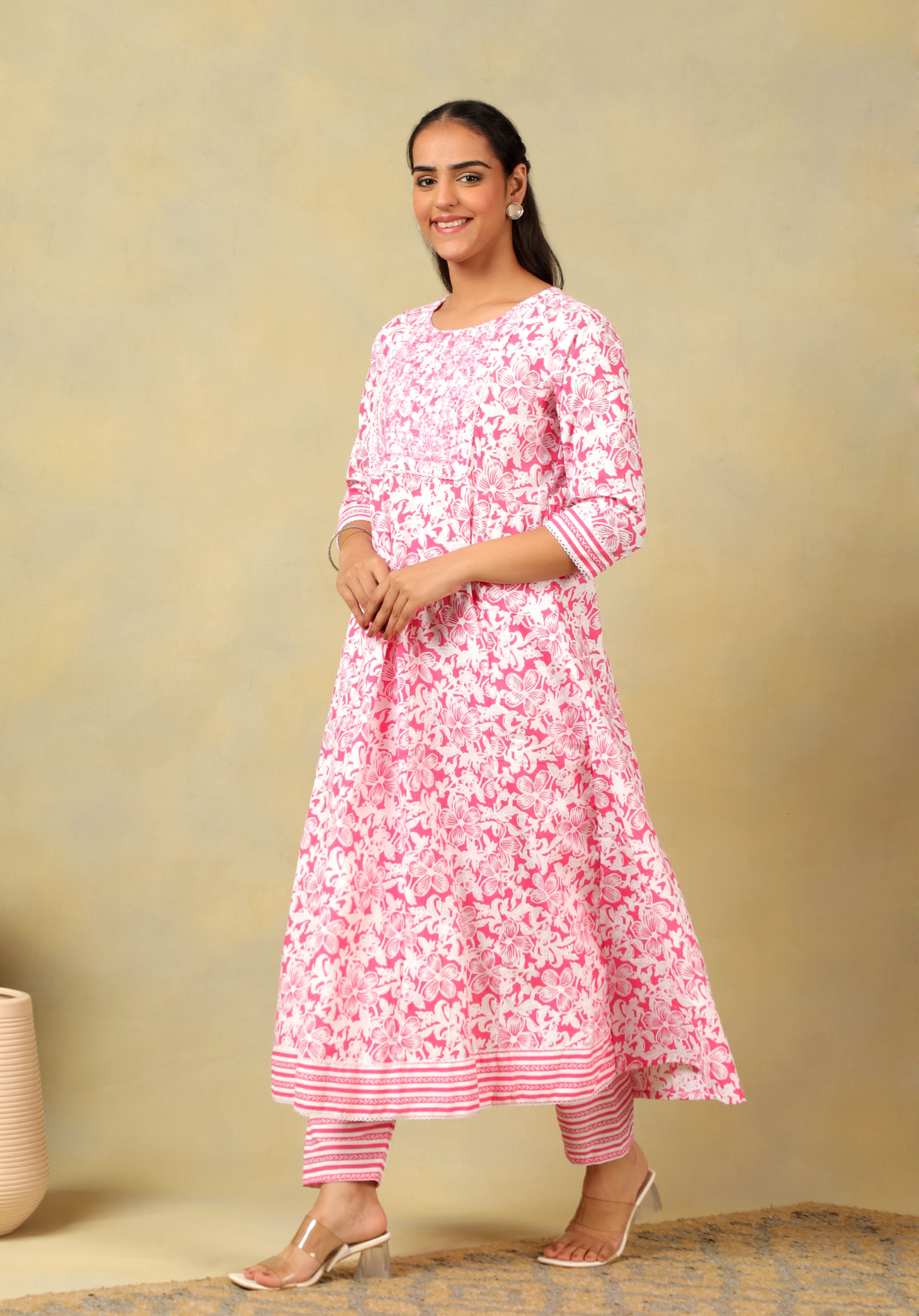 Yasmin Floral Bloom Anarkali Suit Set