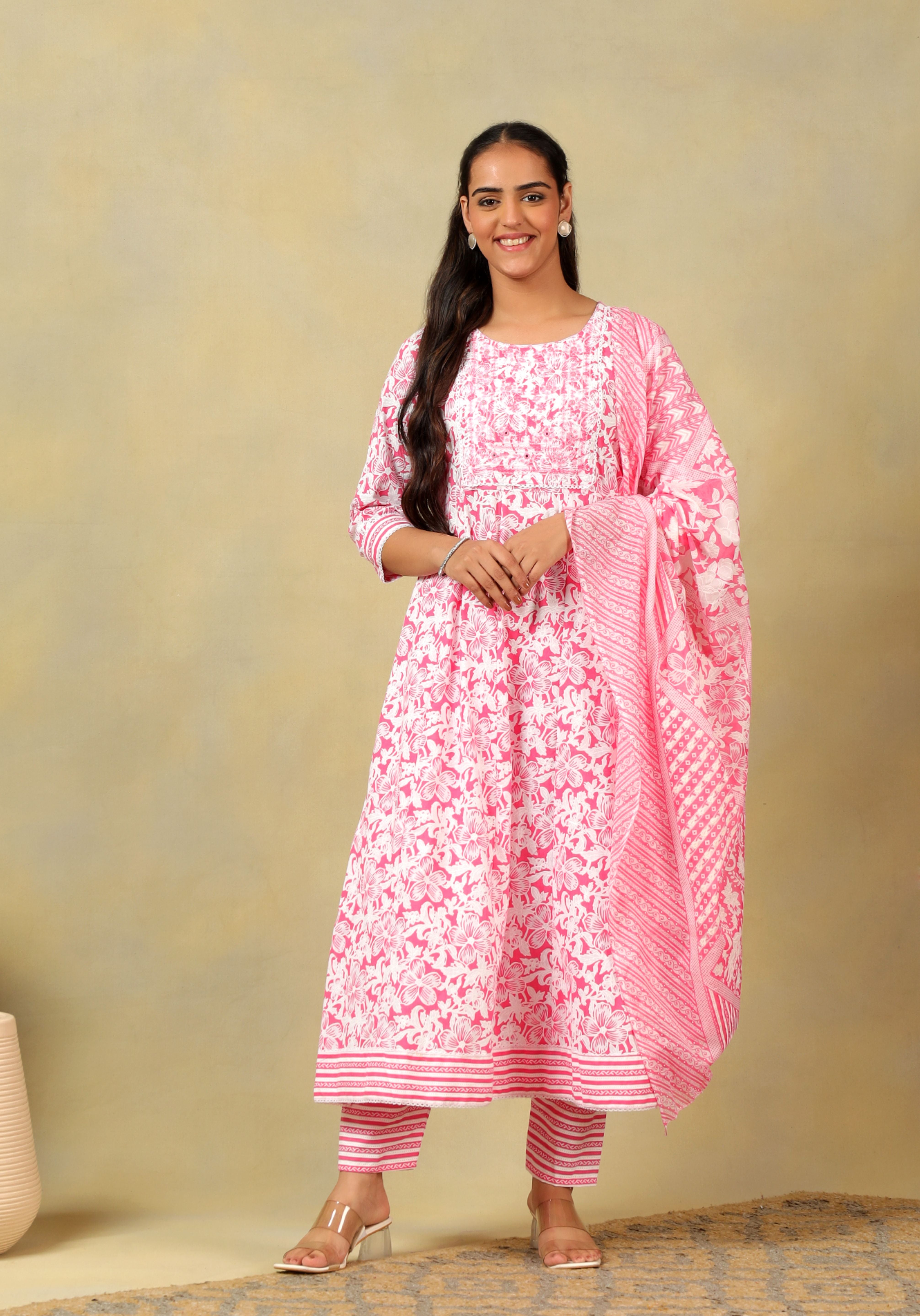 Yasmin Floral Bloom Anarkali Suit Set