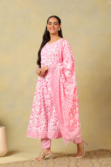 Yasmin Floral Bloom Anarkali Suit Set