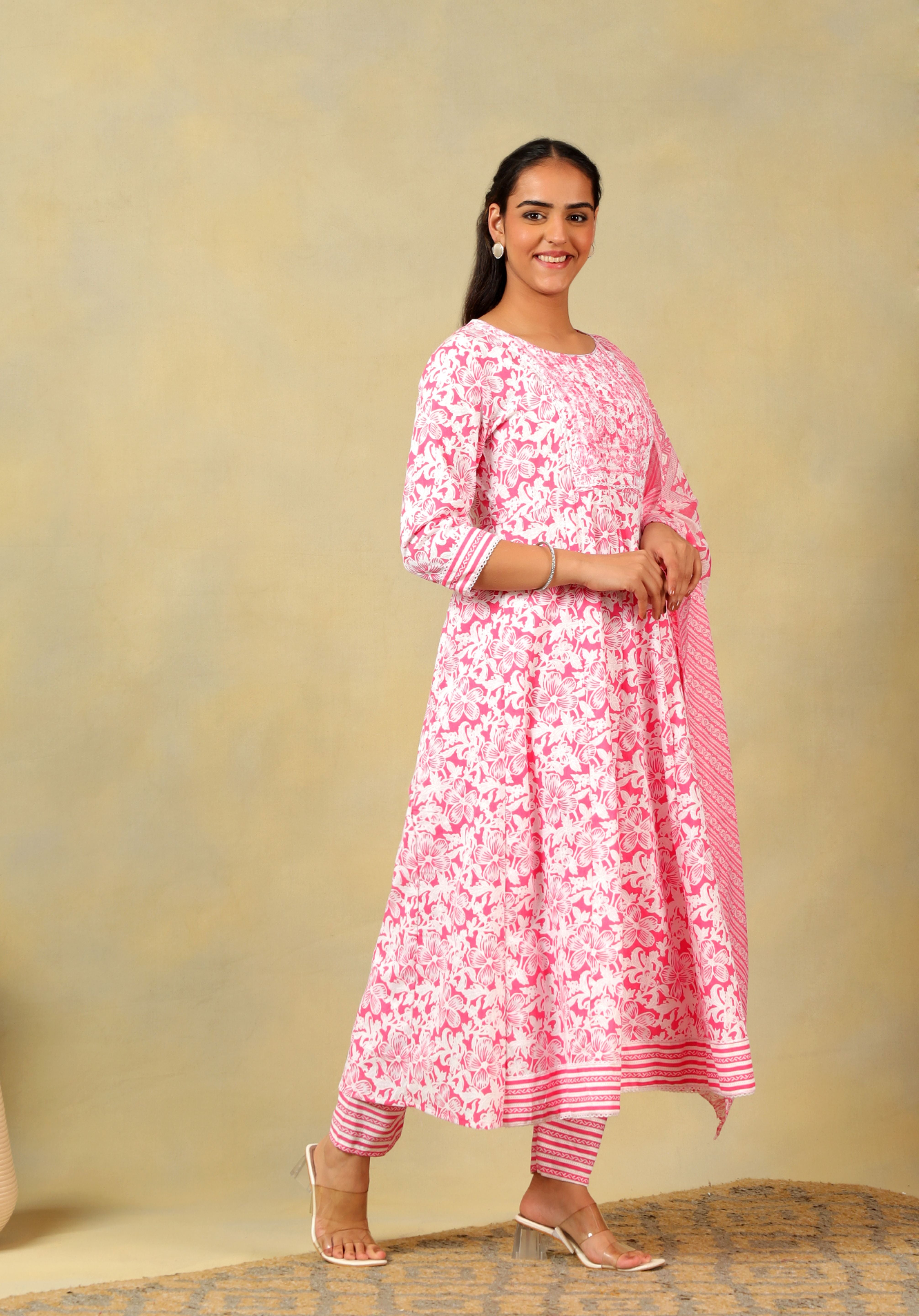 Yasmin Floral Bloom Anarkali Suit Set