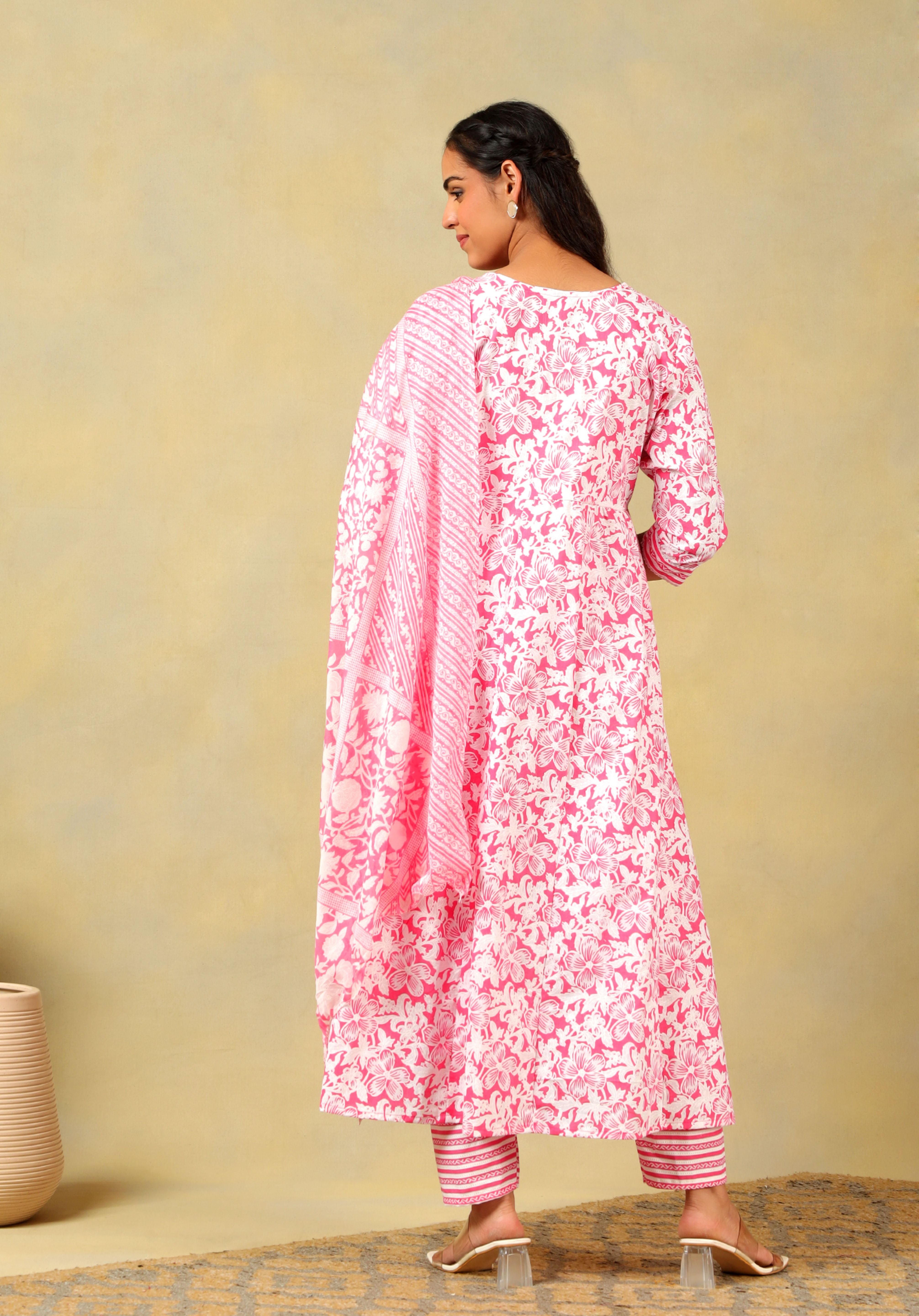 Yasmin Floral Bloom Anarkali Suit Set