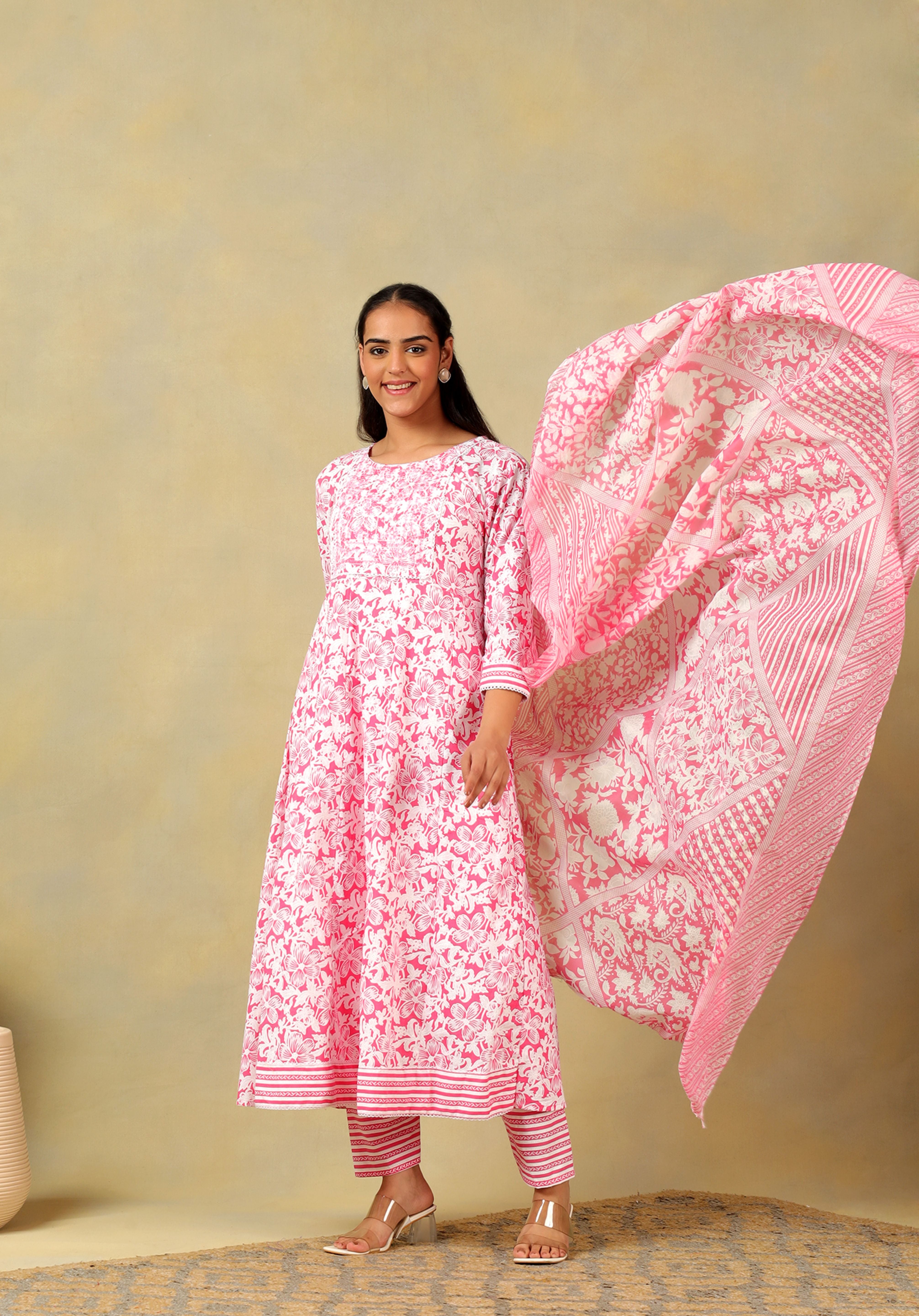 Yasmin Floral Bloom Anarkali Suit Set