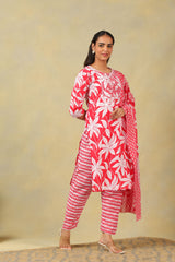 Saanjh Lily Floral Motif Kurta Set