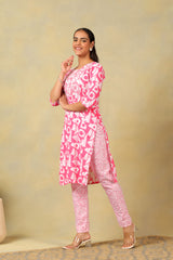 Ananya Geometric Block Print Kurta Set