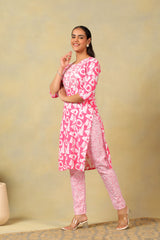 Ananya Geometric Block Print Kurta Set