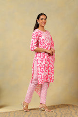 Ananya Geometric Block Print Kurta Set
