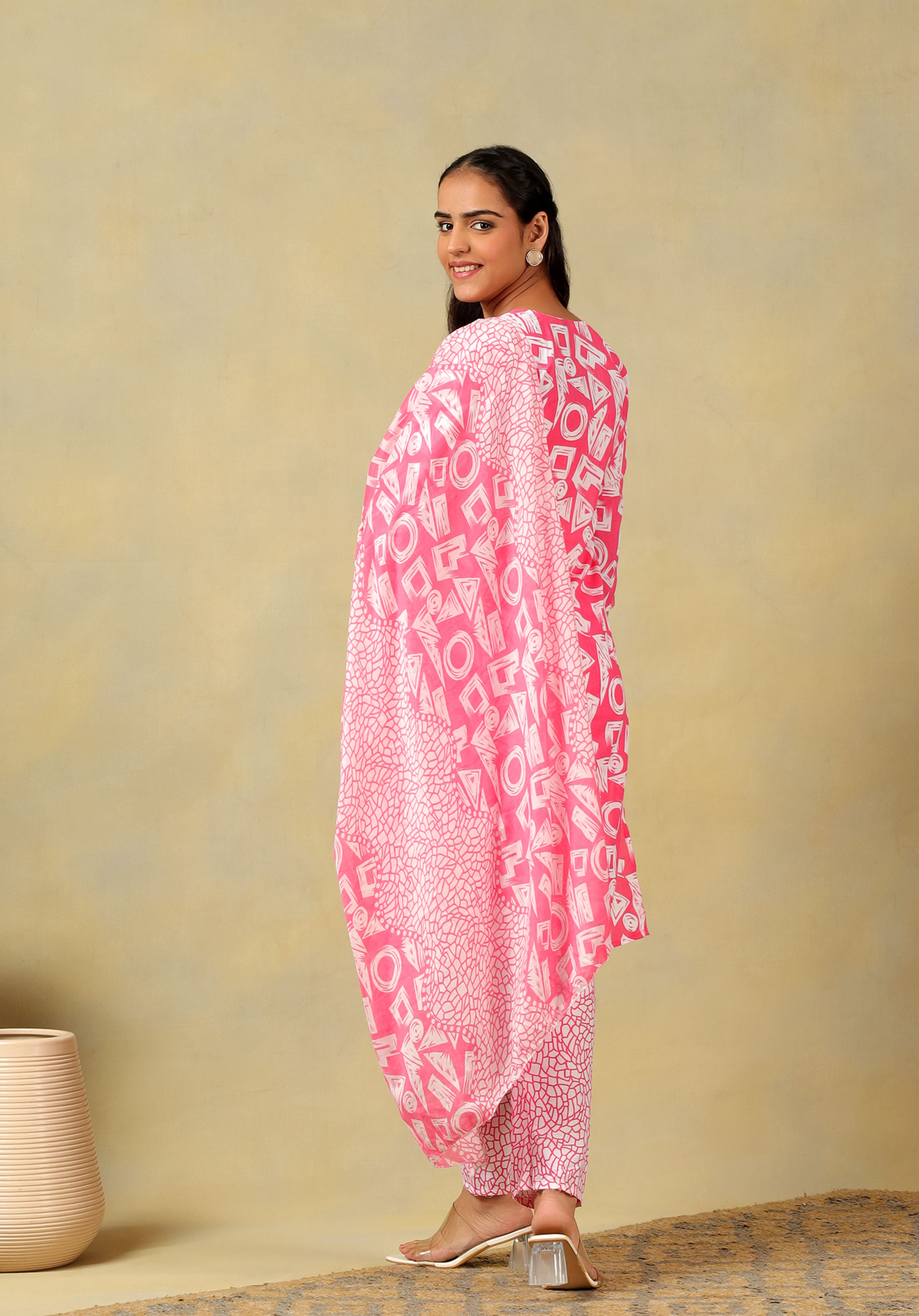 Ananya Geometric Block Print Kurta Set