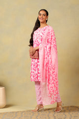 Ananya Geometric Block Print Kurta Set