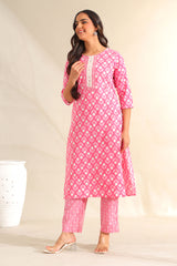 Amrita Fuchsia Garden Suit Set