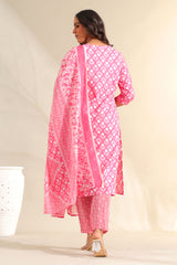Amrita Fuchsia Garden Suit Set
