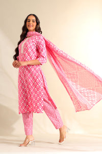 Amrita Fuchsia Garden Suit Set