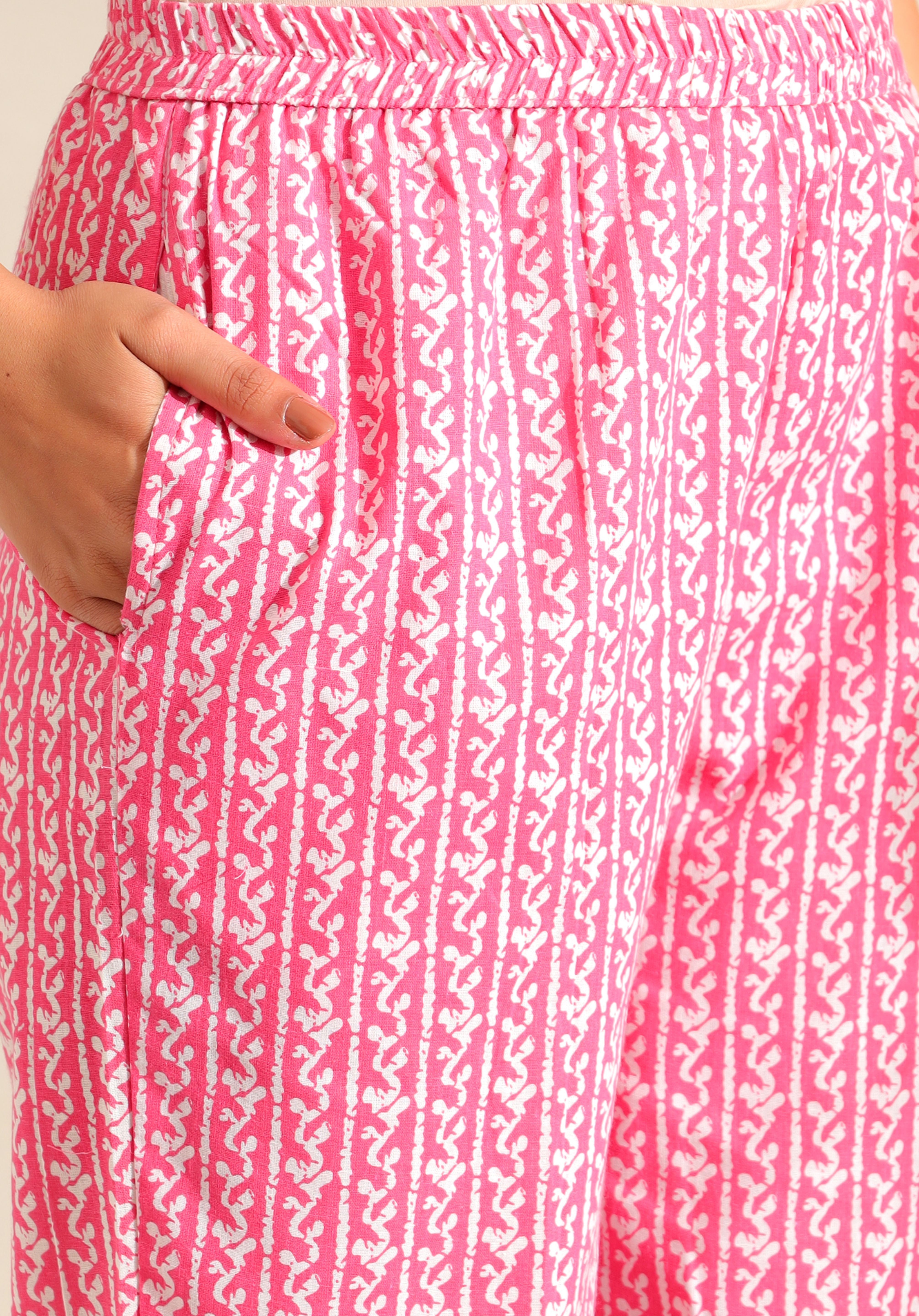 Amrita Fuchsia Garden Suit Set