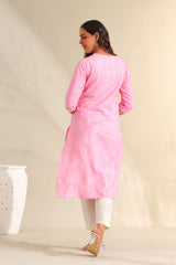 Pari Rose Zari Stripe Kurta-Set