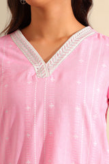 Pari Rose Zari Stripe Kurta-Set