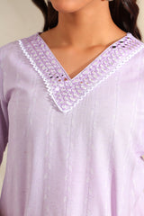 Sia Lavender Zari Stripe Kurta-Set
