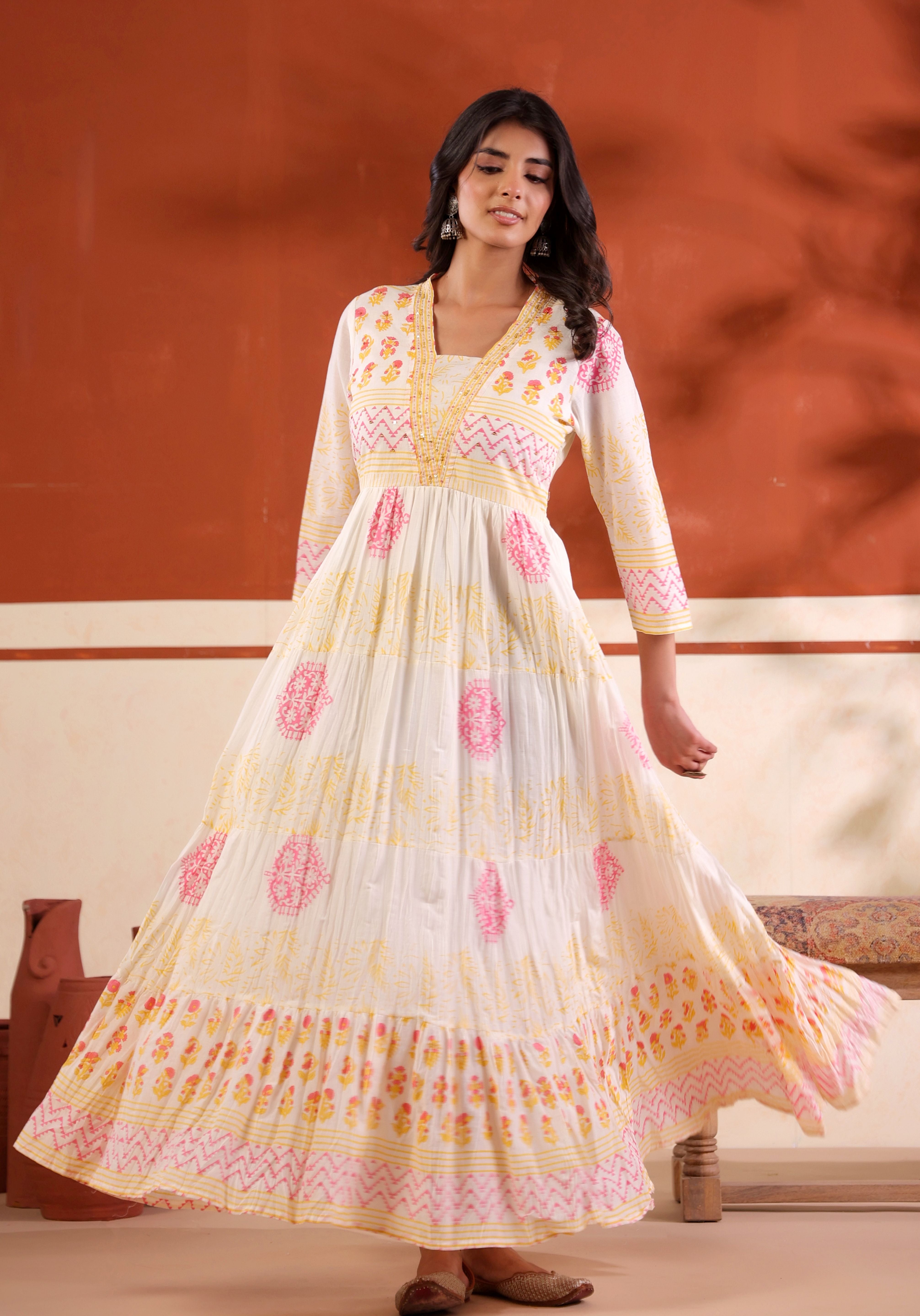 Aavya Sunlit Tiered Dress