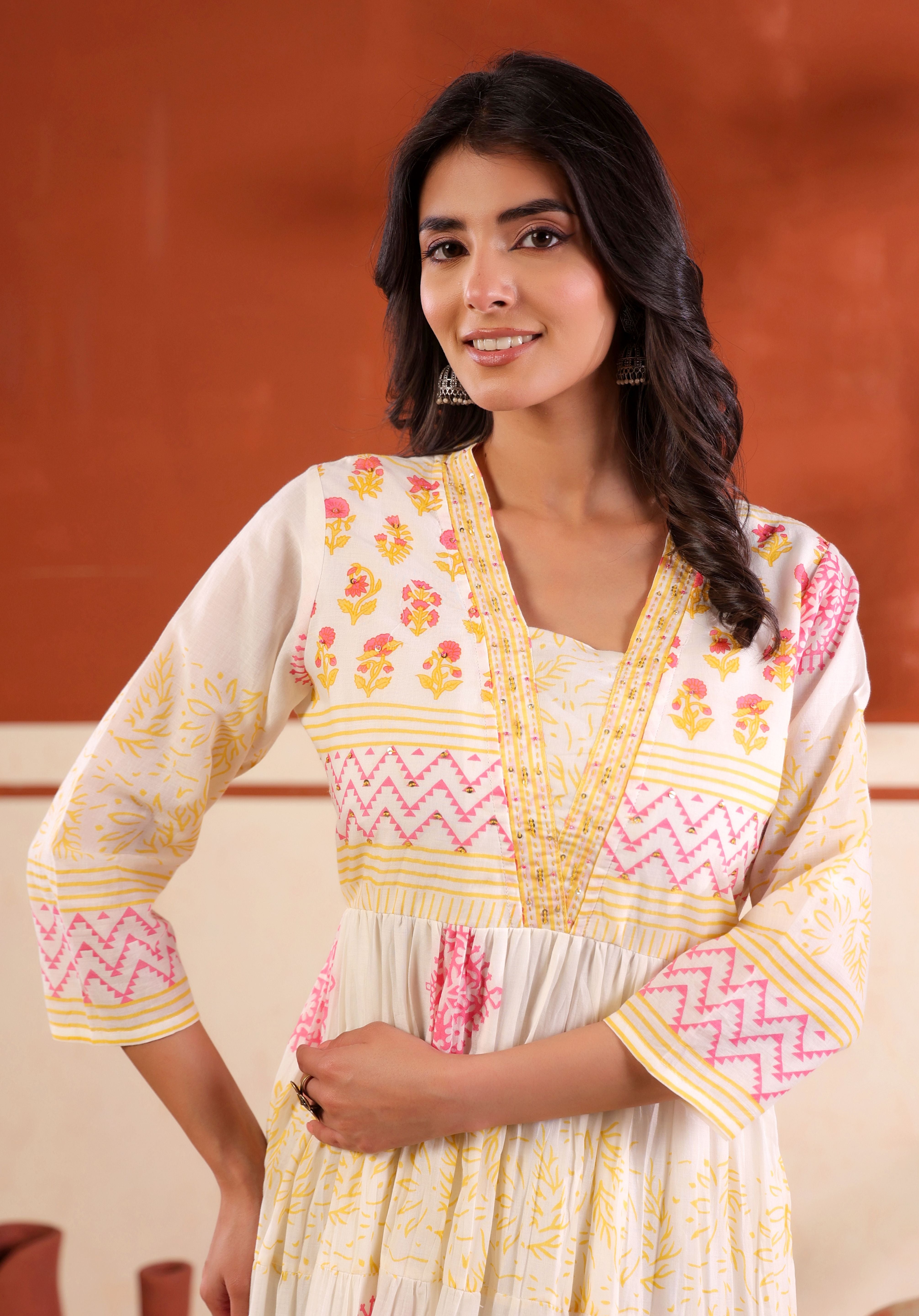 Aavya Sunlit Tiered Dress