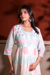 Meera Ivory Kalidaar Dress