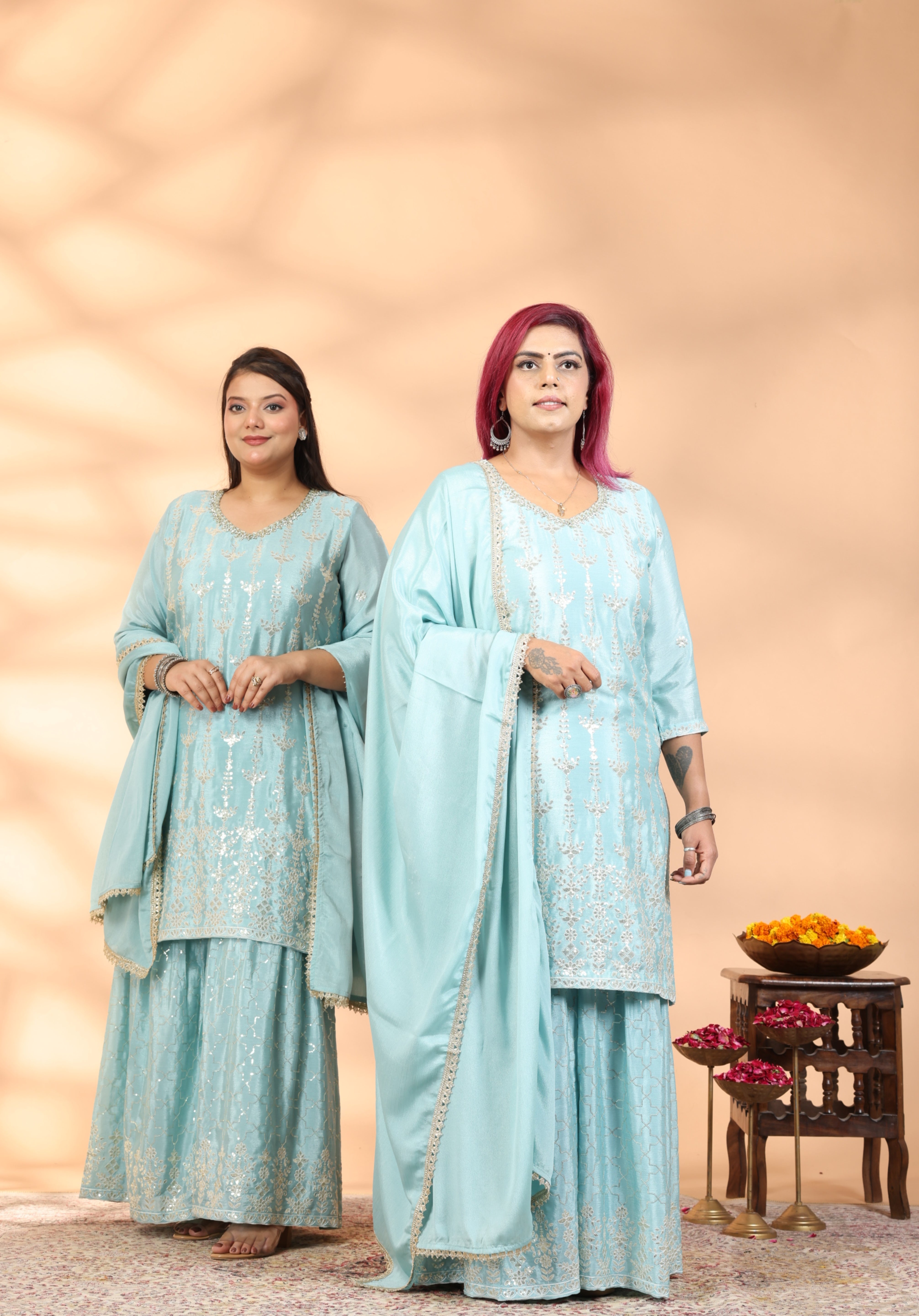 Fiza Embroidered Sharara Set