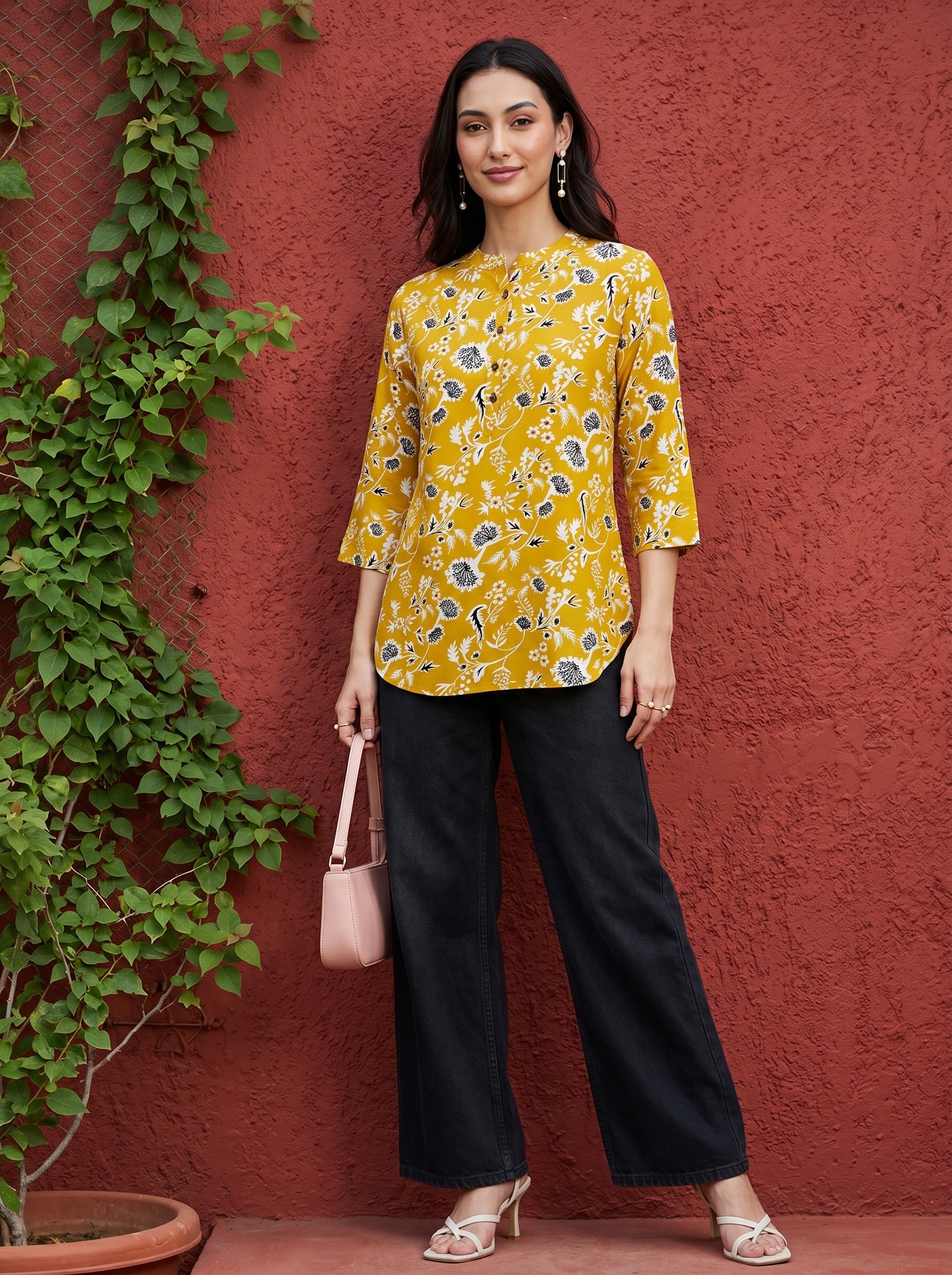 Mustard Lyra Tunic Top