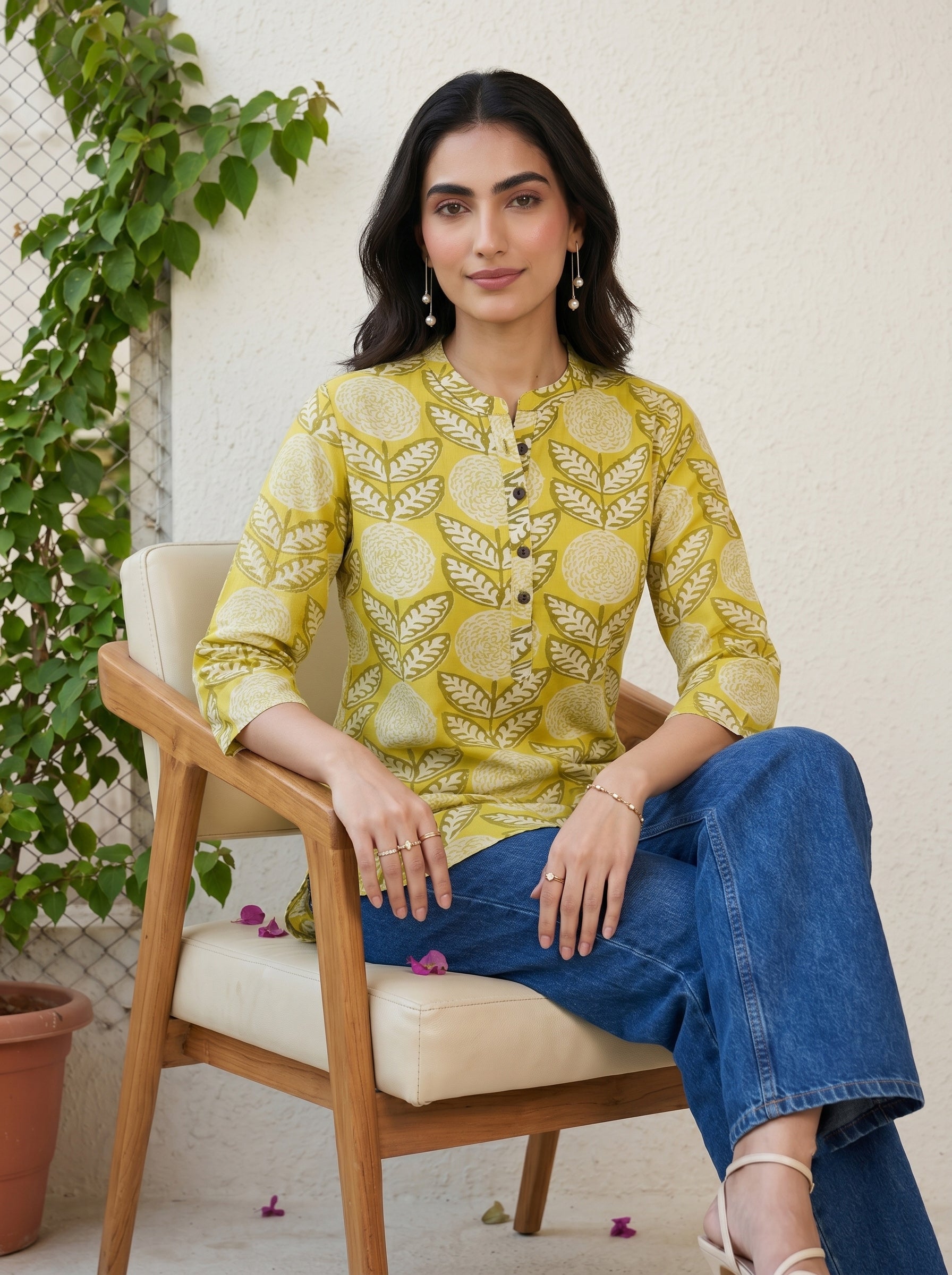 Yellow Reya Tunictop