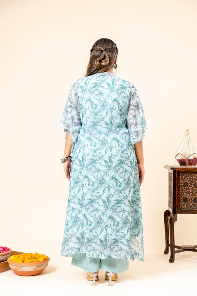 blue kaftan set