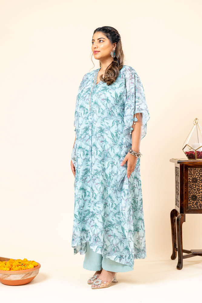 printed kaftan set