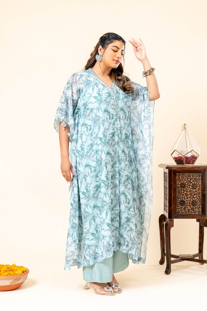 sparkle chiffon kaftan set