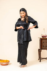 Gulistan Black Angrakha Set