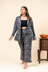 Black Indo Western Co Ord Set