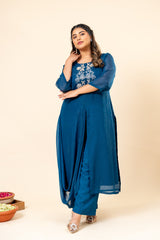 draped kurta with palazzo set