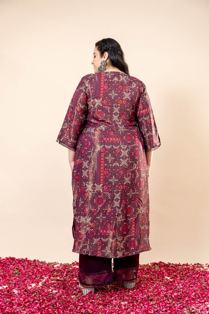 Shahtoot Printed Long Kurta Co-Ord Set