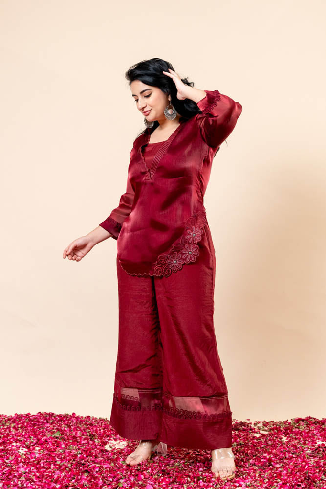 Gauhar Red Co-ord Set