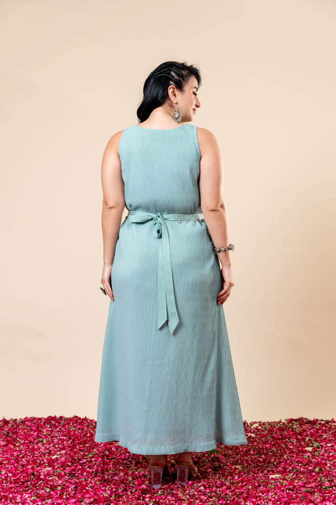 women long dress with belt