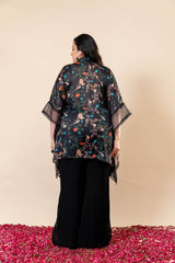 designer black kaftan dress short 