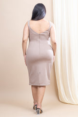 Mamicha Celestial Beam Sleeveless Bodycon Dress With Mesh Details