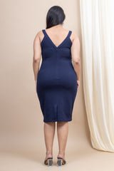 Mamicha Moonlit V-Neck Bodycon Dress