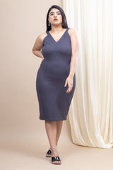 Mamicha Moonlit V-Neck Bodycon Dress