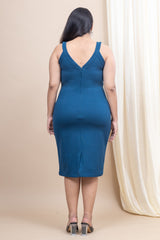 Mamicha Moonlit V-Neck Bodycon Dress