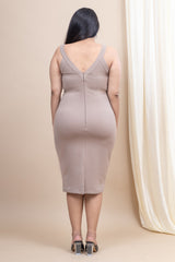 Mamicha Moonlit V-Neck Bodycon Dress